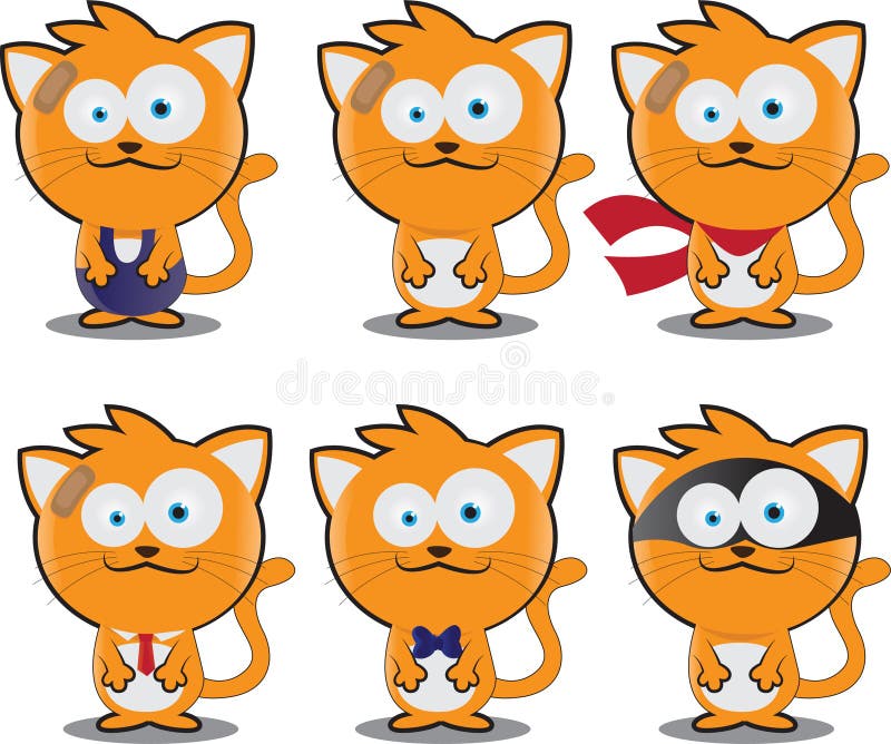 Cute Cat Mascot Stock Vector - Image: 42407205
