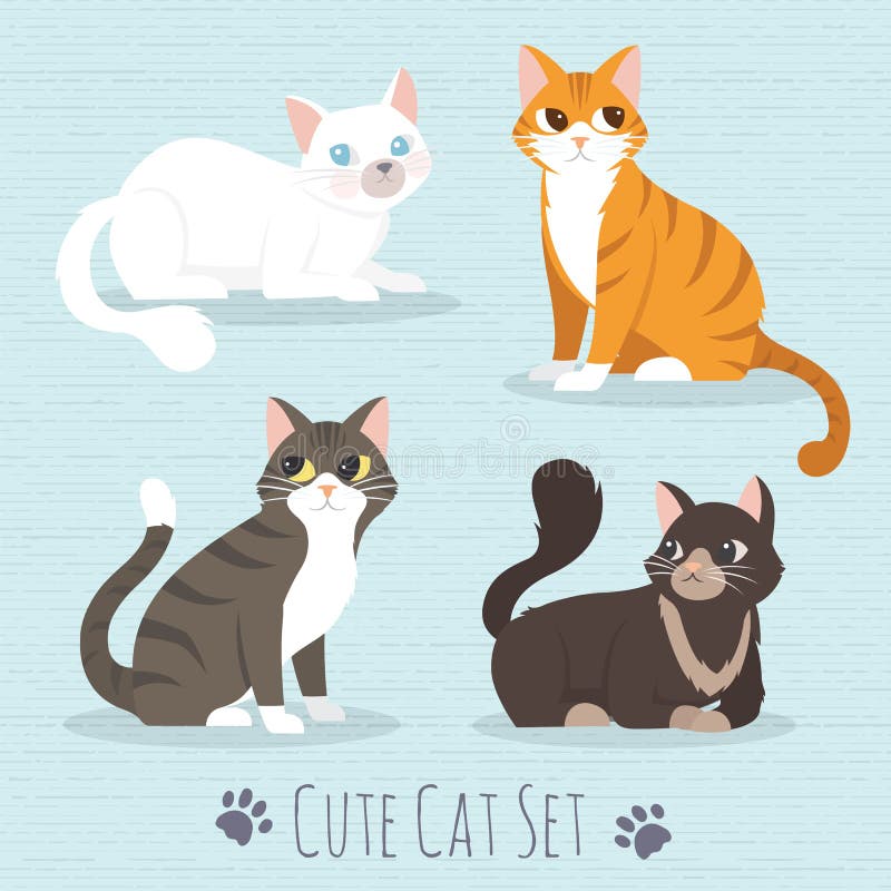 Free Vector  Icons collection cute cats animal