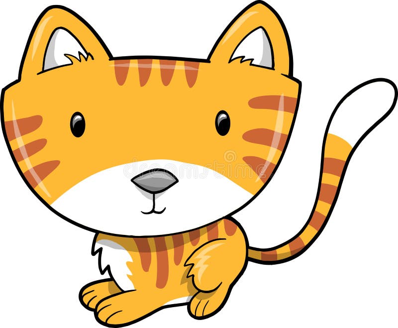 Cute Cat Vector Illustration stock illustration