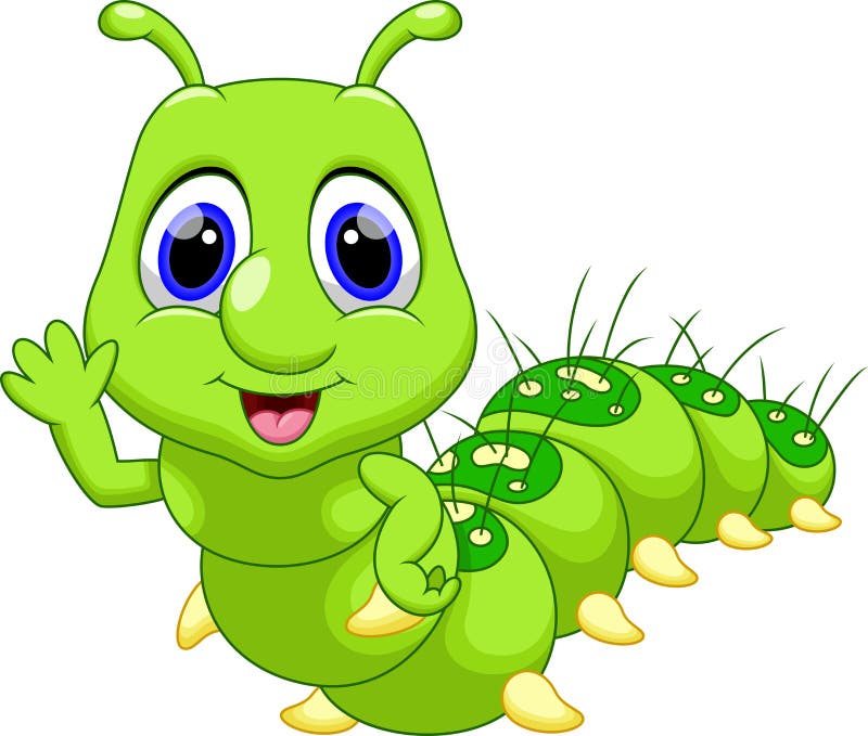 Cute caterpillar cartoon stock illustration. Illustration of insect