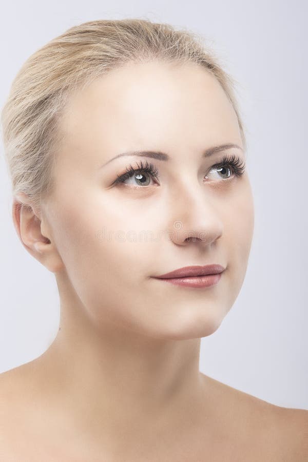 Cute Caucasian Woman Beauty Face Closeup Portrait royalty free stock photo Cute Caucasian Woman Beauty Face Closeup Portrait royalty free stock photo