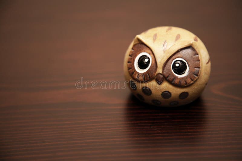 Cute ceramic owl royalty free stock image Cute ceramic owl royalty free stock image