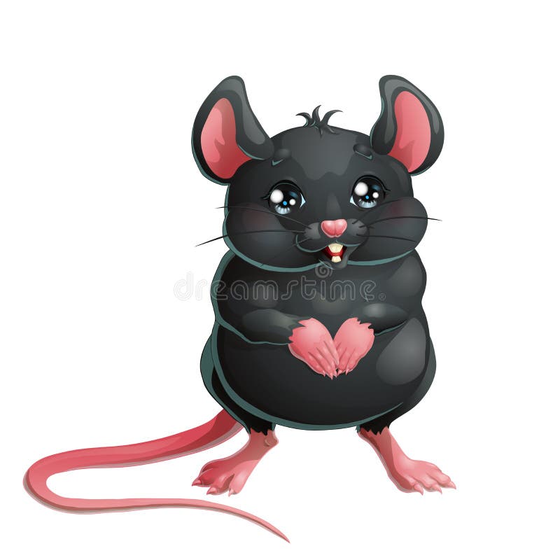 The Cute Black Mouse on White Background Stock Vector - Illustration of colorful, character: 151438845 The Cute Black Mouse on White Background Stock Vector - Illustration of colorful, character: 151438845