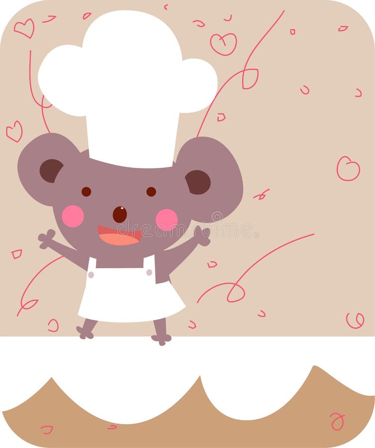 Cute chef bear