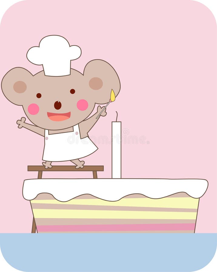 Cute chef bear