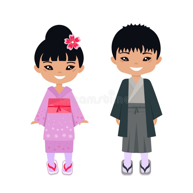 Cute Chibi Characters Boy and Girl in Sailor Suits. Professions for ...