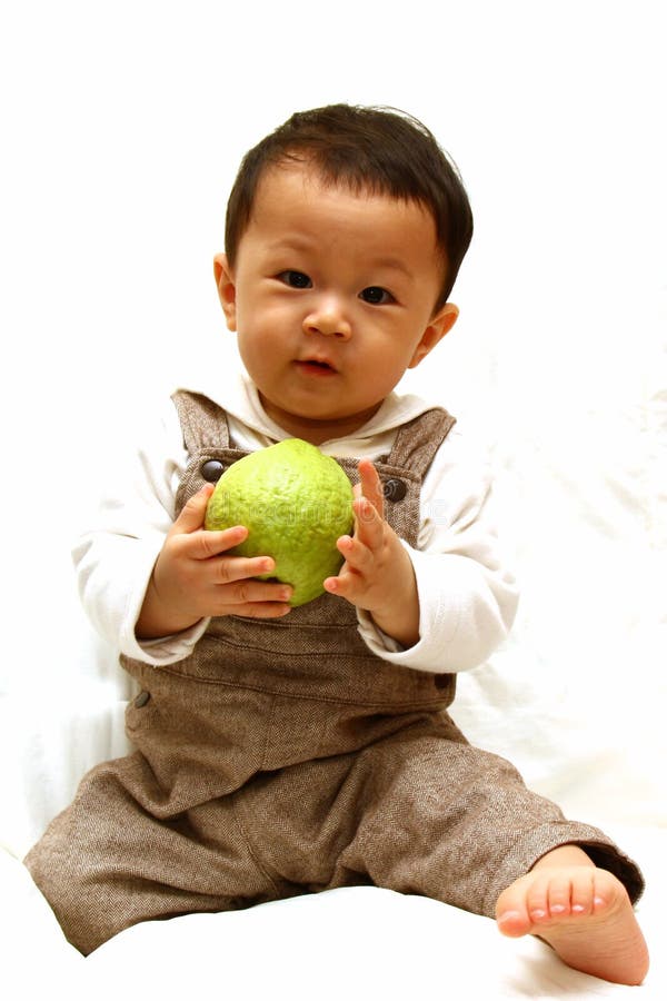 Cute Child with guava