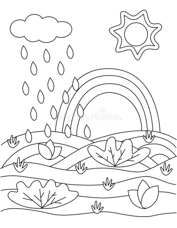 Child Sun Coloring Pages Stock Illustrations – 97 Child Sun Coloring