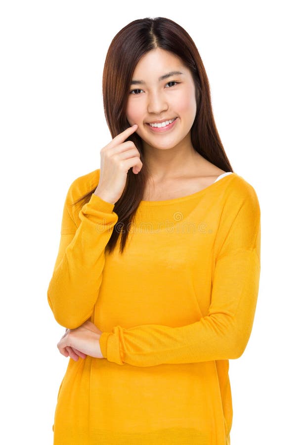 Cute Chinese Model Posing with Confidence Stock Photo Image of asian