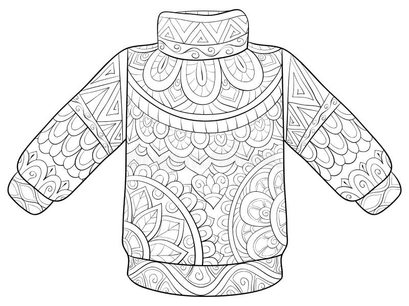 coloring page sweater stock illustrations – 277 coloring