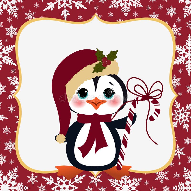 Cute christmas new Year postcard template stock illustration Cute christmas new Year postcard template stock illustration