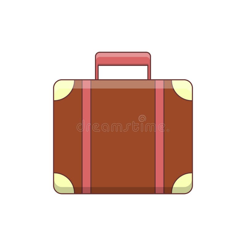 Cute colored travel case stock vector. Illustration of flat 91277495