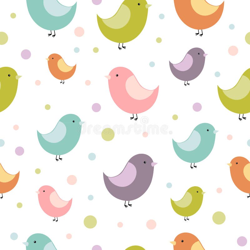 Colorful Birds with Floral Pattern Stock Vector - Illustration of ...