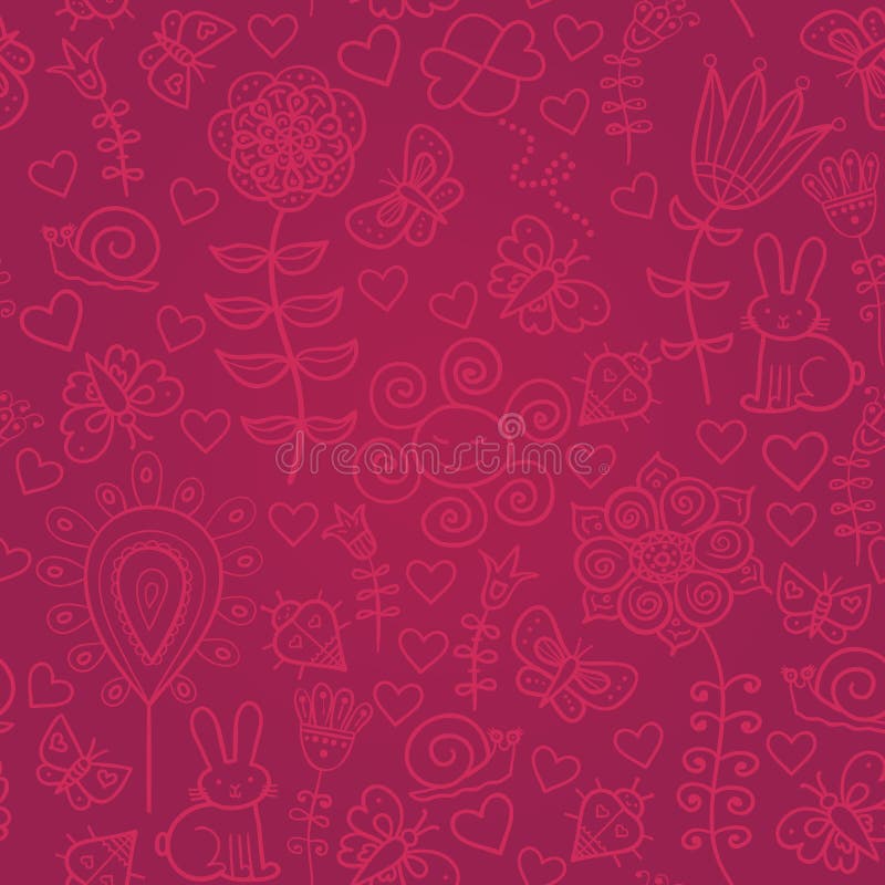 Cute colorful floral seamless pattern