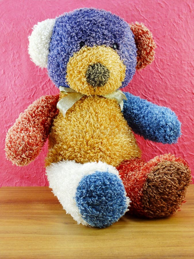 Colorful teddy bear stock photo. Image of kindergarte - 11027154
