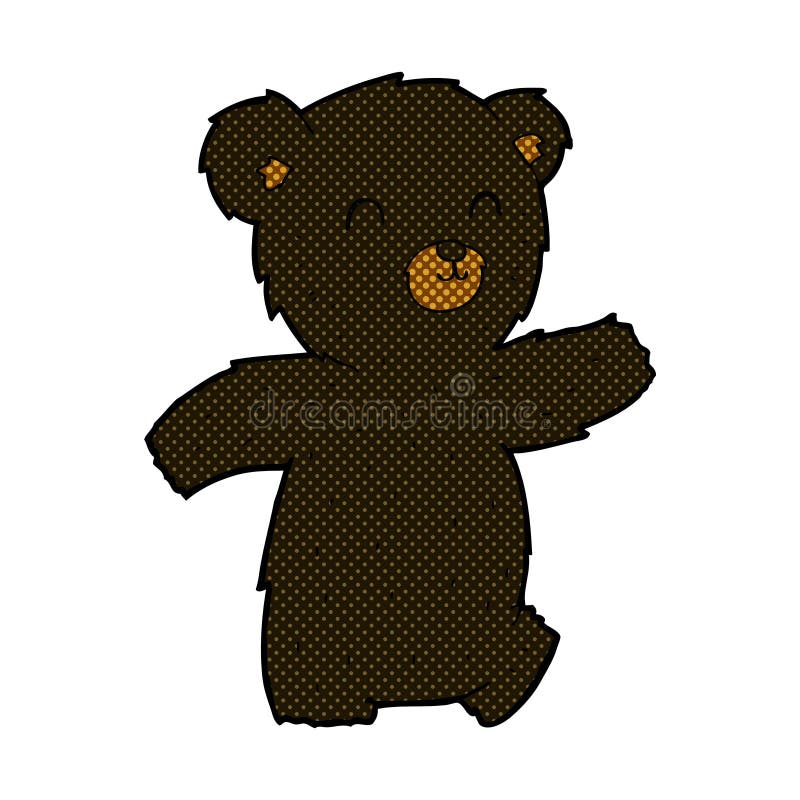 cute comic cartoon black bear