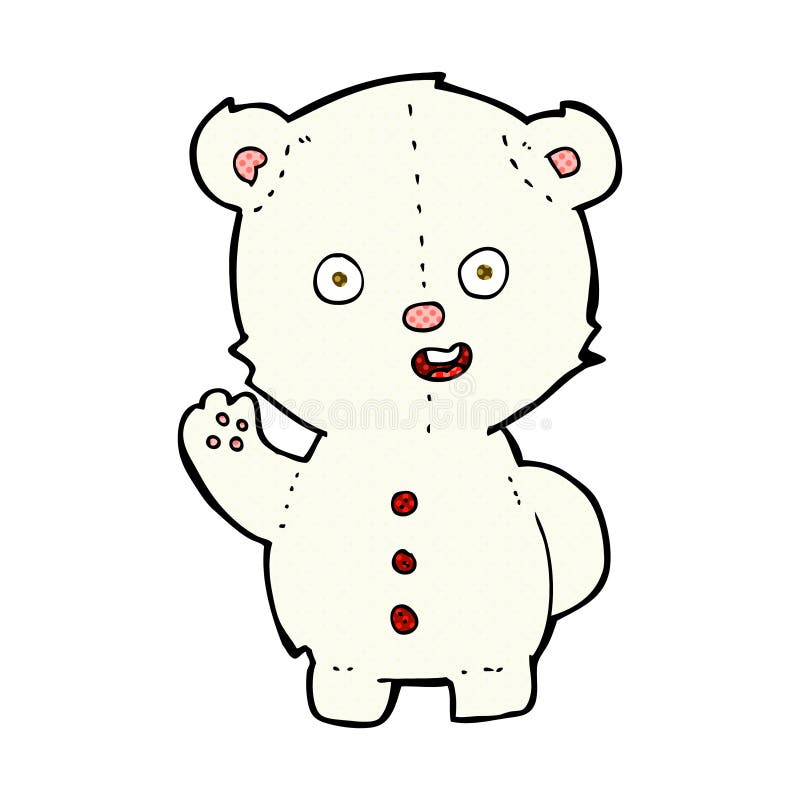 cute comic cartoon polar bear