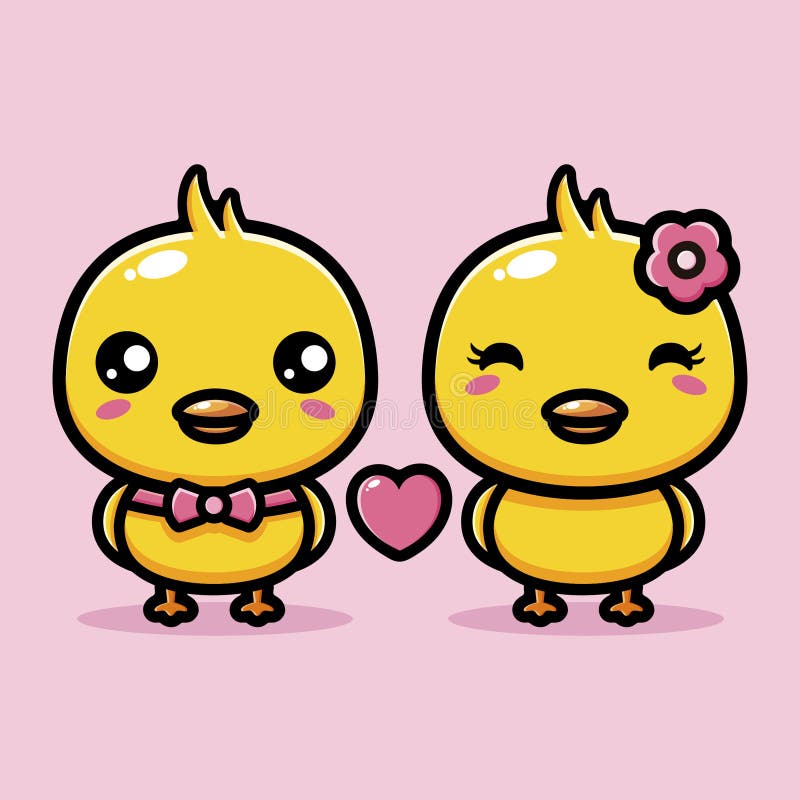 Cute Couple Animal Cartoon Characters Stock Vector - Illustration of food,  animal: 211800006