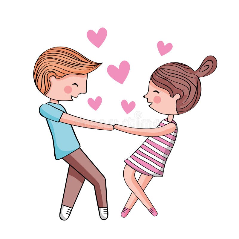 Cute Couple Cartoon. Vector Design Stock Vector - Illustration of lover,  comic: 170733983