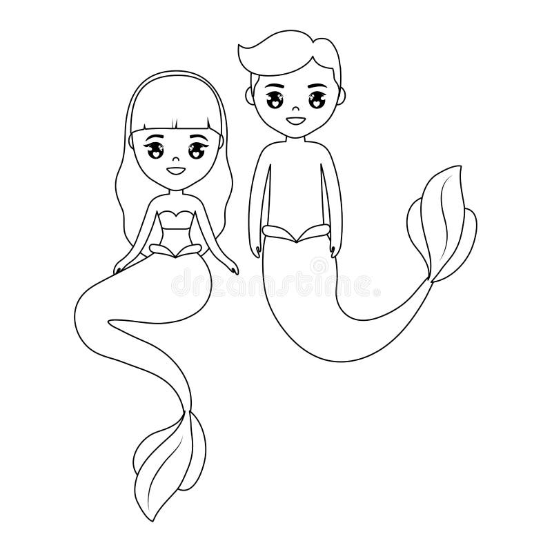 Couple Mermaids Stock Illustrations 58 Couple Mermaids Stock