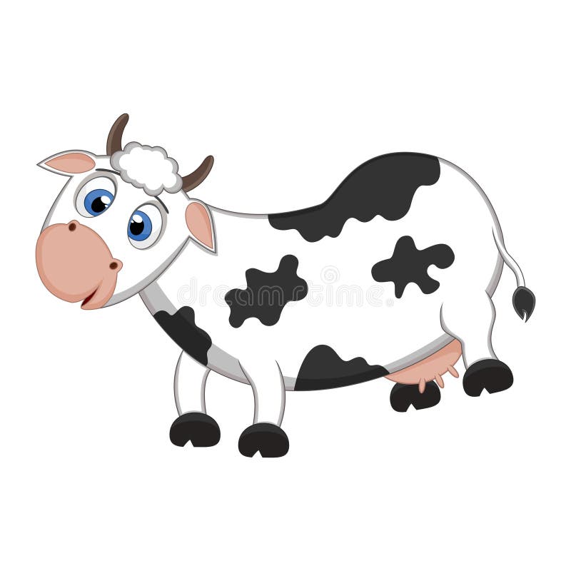 Cute Cow Cartoon stock vector. Illustration of comic - 59959141