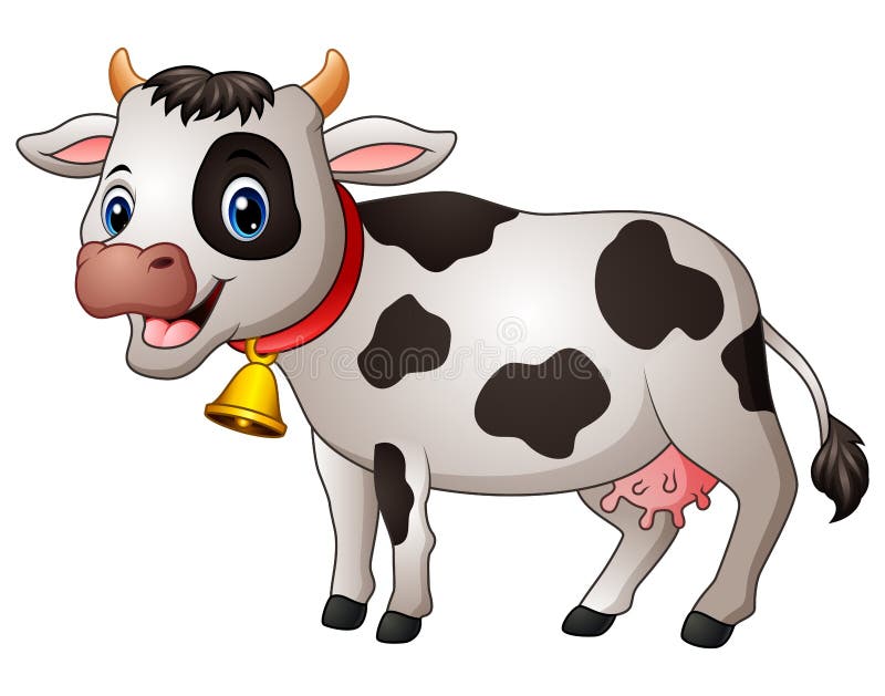 Cute cow cartoon stock vector. Illustration of bull - 107483033