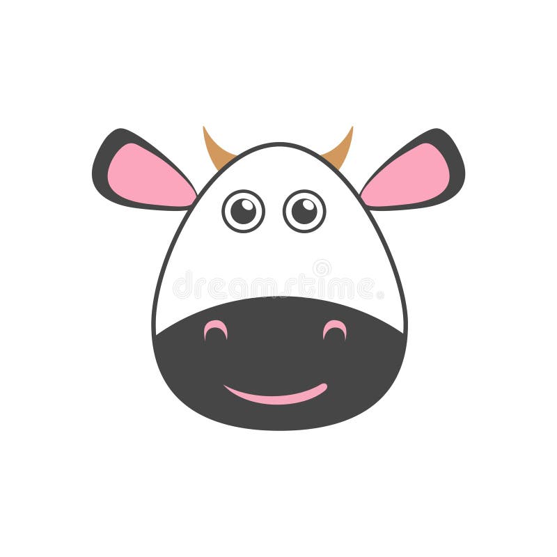 Cute Cow Icon Vector, Simple Vector Icon Stock Vector - Illustration of