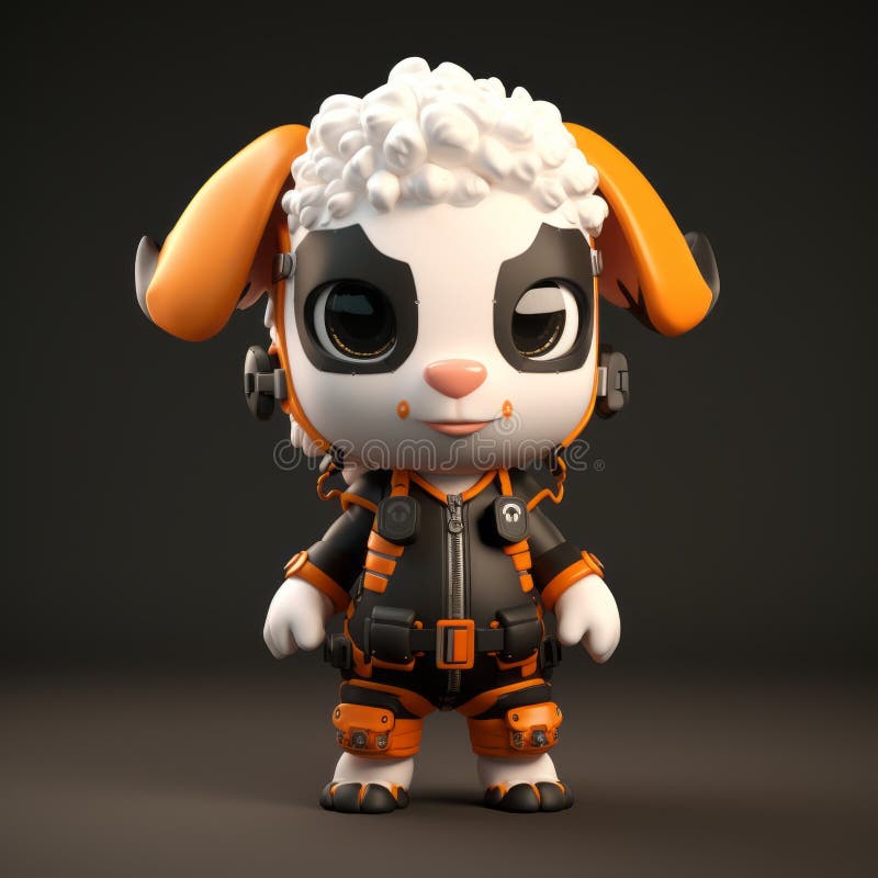 shark brand toy sheep-like character design with a cute and stylish style. this design has great spreadability and can be used as a keychain or figurine. the main color scheme is orange and black, giving it a dynamic look. the character is seen in dynamic poses and expressions, with strong movement. it is also equipped with street dance elements like headphones and hats. ai generated. shark brand toy sheep-like character design with a cute and stylish style. this design has great spreadability and can be used as a keychain or figurine. the main color scheme is orange and black, giving it a dynamic look. the character is seen in dynamic poses and expressions, with strong movement. it is also equipped with street dance elements like headphones and hats. ai generated