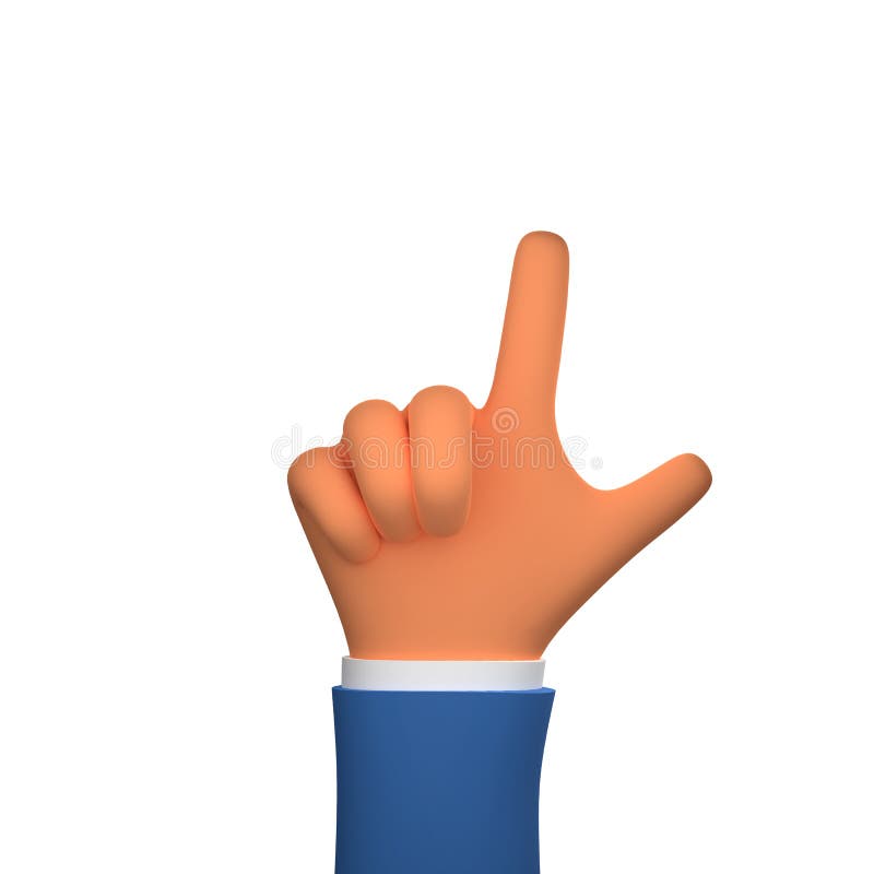 Gesture lucky sign stylized hand with two Vector Image