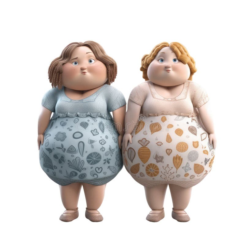 Fat and slim woman figures on transparent background PNG - Similar PNG