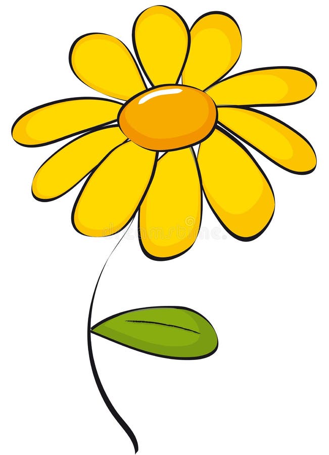 Clip art of colorfull cute yellow daisie. Clip art of colorfull cute yellow daisie