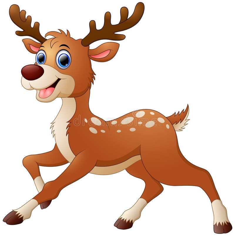 Cute deer cartoon stock vector. Illustration of cartoon - 79718033