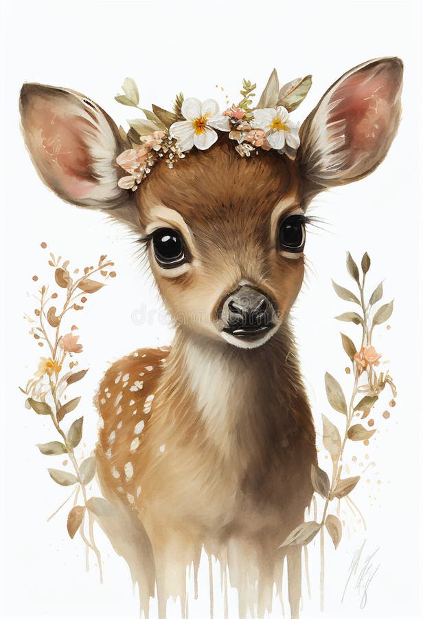 Portrait Baby Deer Flowers Stock Illustrations – 78 Portrait Baby Deer  Flowers Stock Illustrations, Vectors & Clipart - Dreamstime
