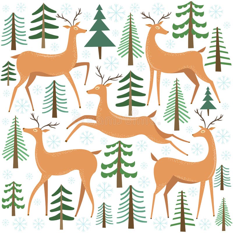 Deer Vector Hand Drawn Illustration. Wild Animal with Antlers Drawing ...