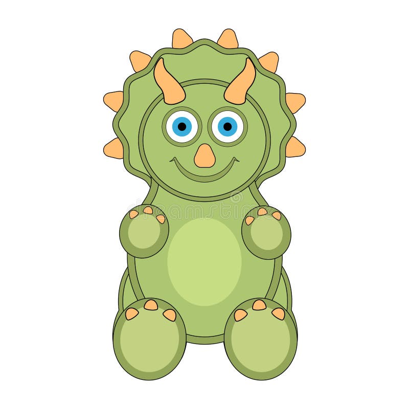 Cute Dinosaur Cartoon Character Stock Vector - Illustration of cute ...