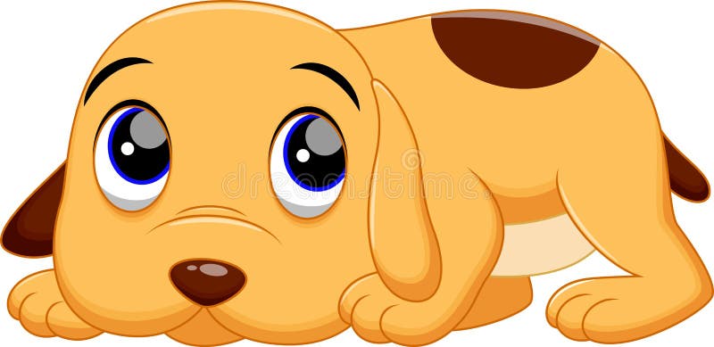 Cute dog cartoon stock illustration. Illustration of drooling - 50303237