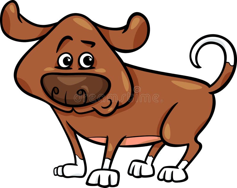 Cute Dog Cartoon Illustration Stock Vector - Illustration of nose ...