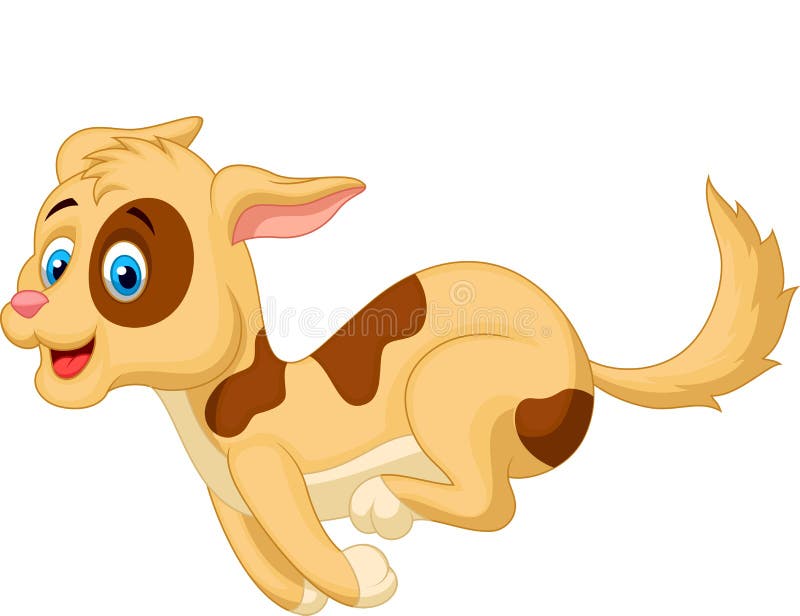 Download Cute dog cartoon running stock vector. Illustration of fast - 34607749