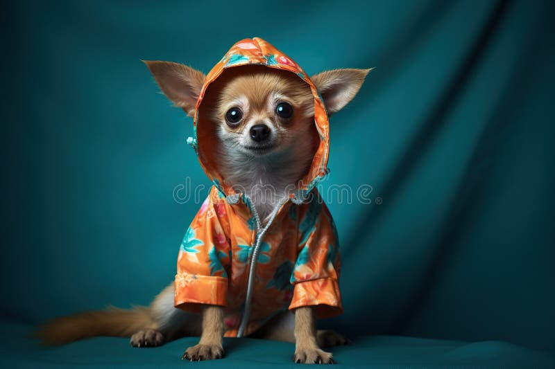 Cute Dog Dressed Up in Human Clothing. Generative AI Stock Illustration