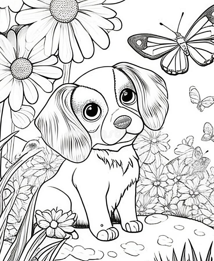 Cute Dog Coloring Book For Adult: Coloring Book For Puppy Lovers (26 Unique  Images) (Paperback)