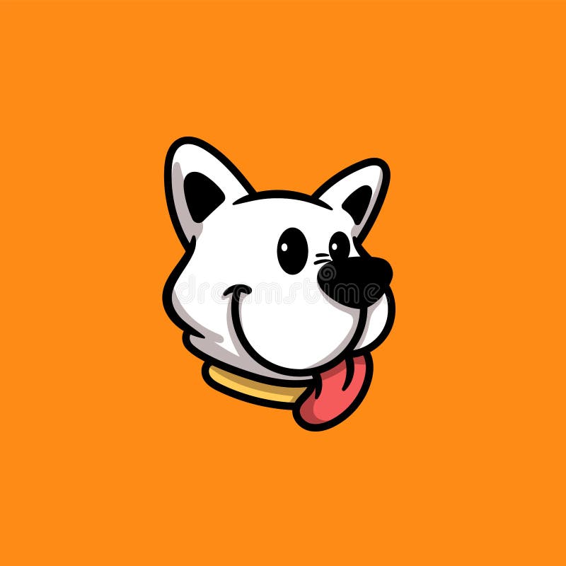 Cute Dog Head Cartoon stock vector. Illustration of collection - 261012957