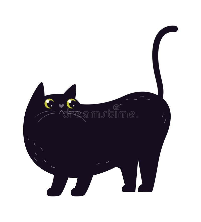 Premium Vector  Vector cute black cat icon illustration