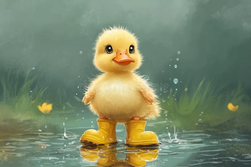 duck boots in rain