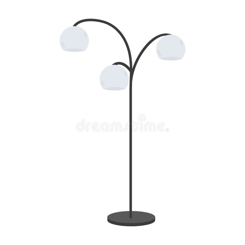 Cute electric floor lamps for interior design royalty free illustration