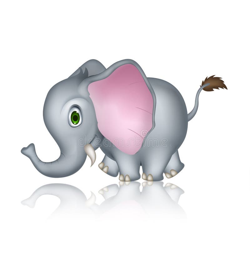 Cute elephant cartoon stock illustration. Illustration of kind - 32170611