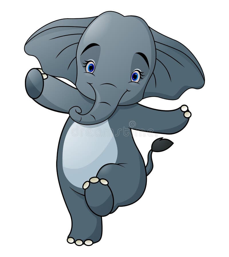 Baby Elephant Walking Cartoon Stock Illustrations 1,037 Baby Elephant