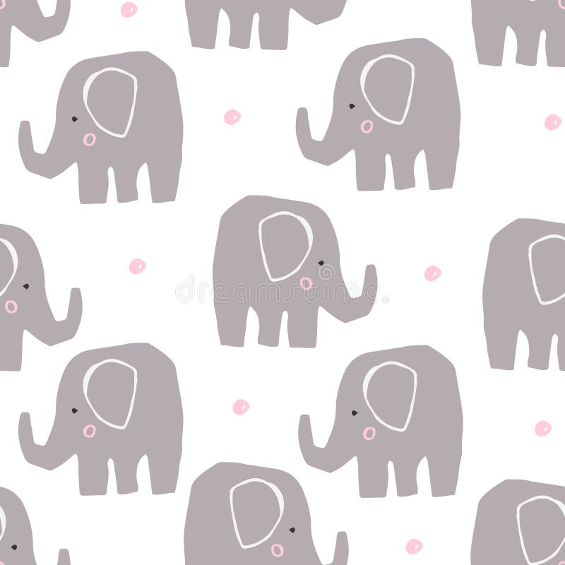 Cute Elephant in Scandinavian Style. Animal Illustration Stock Vector ...