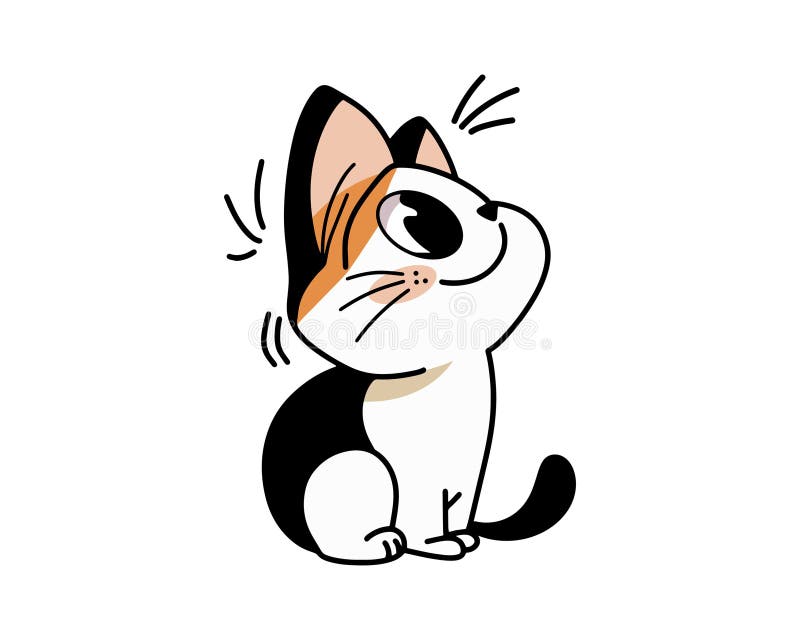 Cute Cute. Emoji-Aufkleber. Cartoon-Stil. Vector. stock abbildung