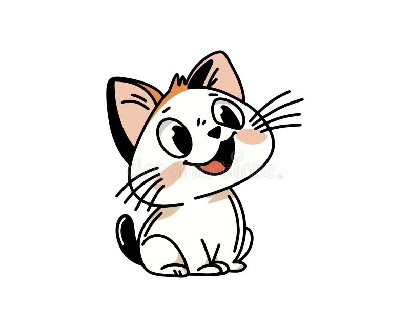 Cute Cute. Emoji-Aufkleber. Cartoon-Stil. Vector. vektor abbildung