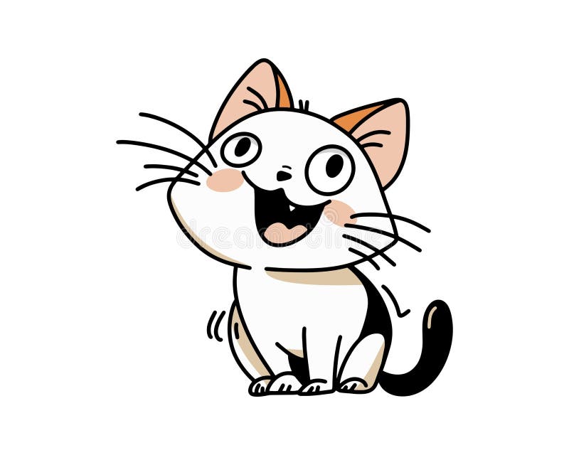 Cute Cute. Emoji-Aufkleber. Cartoon-Stil. Vector. lizenzfreie abbildung